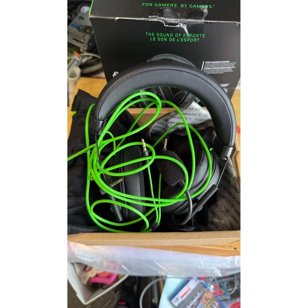 Razer‎ BlackShark V2 X Wired Gaming Headset Black Green 3.5mm PC PS5 Xbox Switch